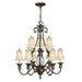 Elstead - HK/PLANT10 PZ Plantation 10 Light Chandelier - Pearl Bronze - Elstead - Sparks Warehouse
