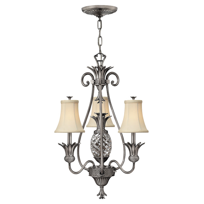 Elstead - HK/PLANT3 PL Plantation 3 Light Chandelier - Polished Antique Nickel - Elstead - Sparks Warehouse