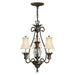 Elstead - HK/PLANT3 PZ Plantation 3 Light Chandelier Pearl Bronze - Elstead - Sparks Warehouse