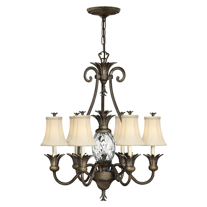 Elstead - HK/PLANT7 PZ Plantation 7 Light Chandelier - Pearl Bronze - Elstead - Sparks Warehouse