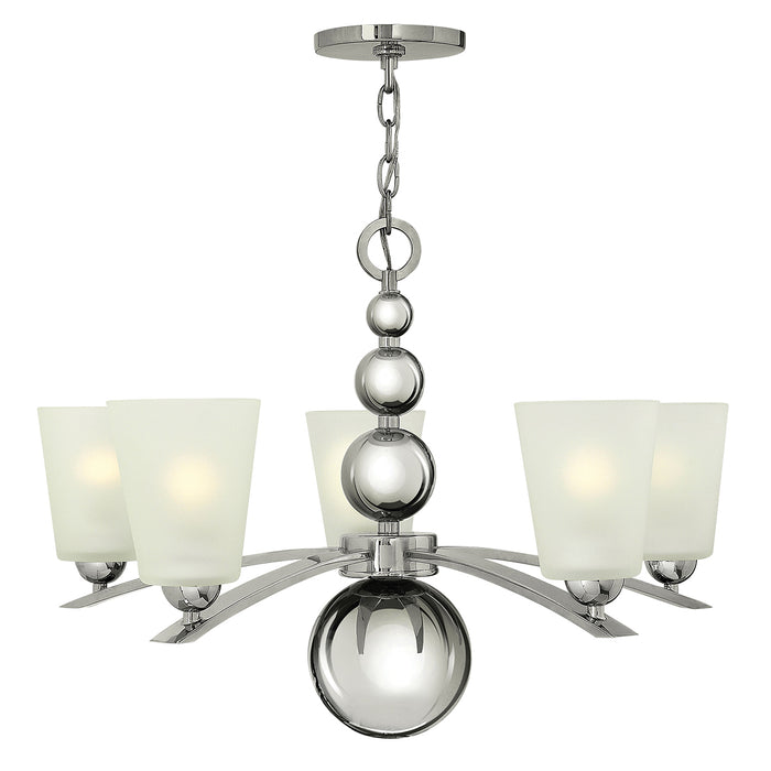 Elstead - HK/ZELDA5 PN Zelda 5 Light Chandelier - Polished Nickel - Elstead - Sparks Warehouse