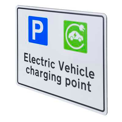 ICS 300mm x 400mm EV Charging Point Sign EV Charging ICS - Sparks Warehouse