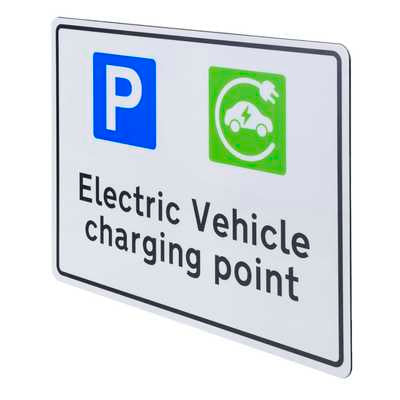 ICS 200mm x 300mm EV Charging Point Sign EV Charging ICS - Sparks Warehouse
