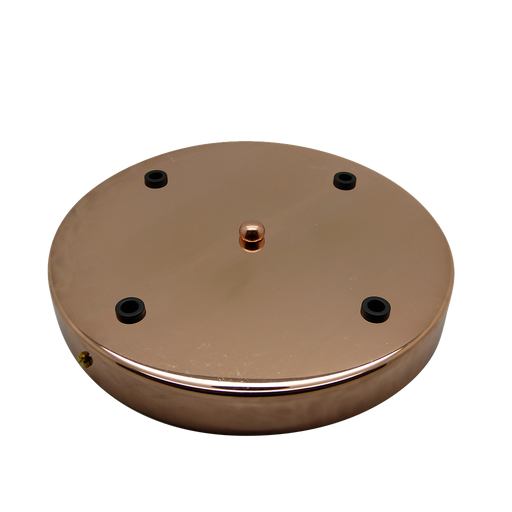 05647 Ceiling Rose Copper 200mm Ø 4-hole - Lampfix - Sparks Warehouse