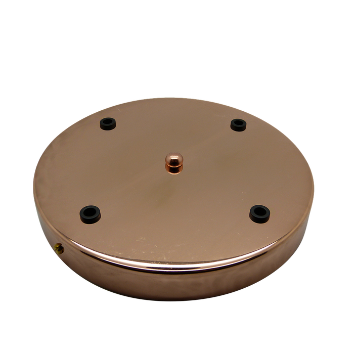 05647 Ceiling Rose Copper 200mm Ø 4-hole - Lampfix - Sparks Warehouse