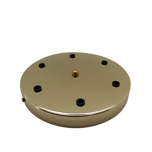 05635 Ceiling Rose Brass 200mm Ø 6-hole - Lampfix - Sparks Warehouse