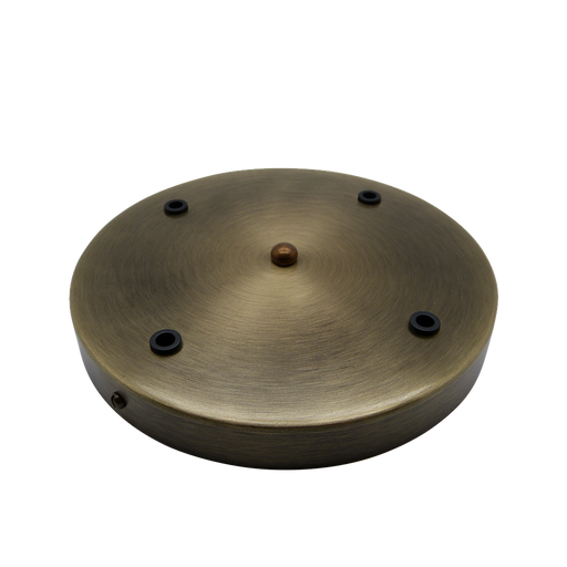 05636 Ceiling Rose Antique Brass (Brushed) 200mm Ø 4-hole - Lampfix - Sparks Warehouse