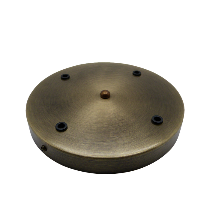 05636 Ceiling Rose Antique Brass (Brushed) 200mm Ø 4-hole - Lampfix - Sparks Warehouse