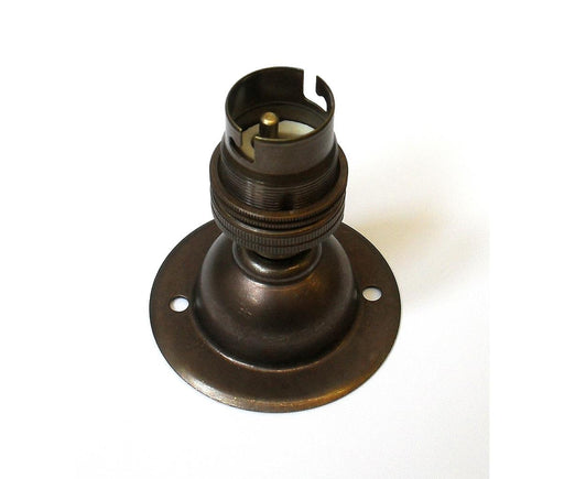 05420 - Battenholder BC Antique Brass Domed 65mm Ø - Lampfix - sparks-warehouse