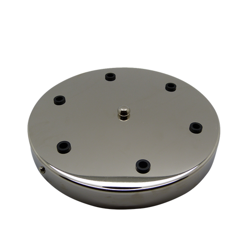 05639 Ceiling Rose Nickel 200mm Ø 6-hole - Lampfix - Sparks Warehouse
