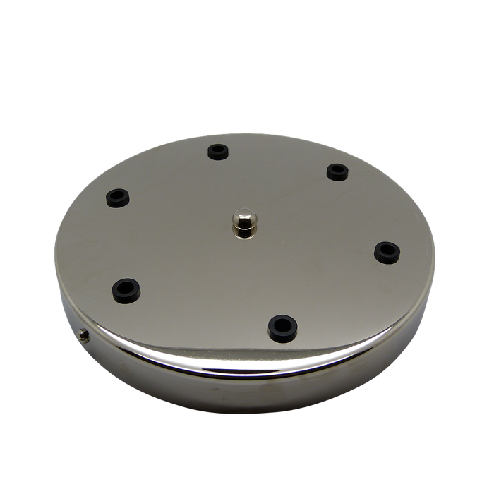 05639 Ceiling Rose Nickel 200mm Ø 6-hole - Lampfix - Sparks Warehouse
