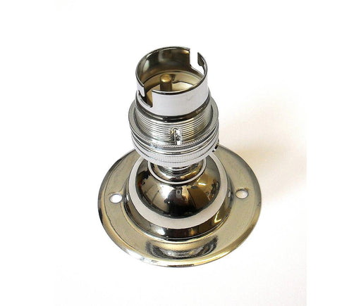 05422 - Battenholder BC Nickel Domed 65mm Ø - Lampfix - sparks-warehouse