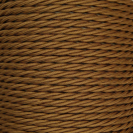 01013 Ecofix Triple Twisted Braided Flex 3 core 0.5mm Bronze, mtr - Lampfix - Sparks Warehouse