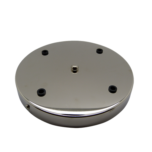 05638 Ceiling Rose Nickel 200mm Ø 4-hole - Lampfix - Sparks Warehouse