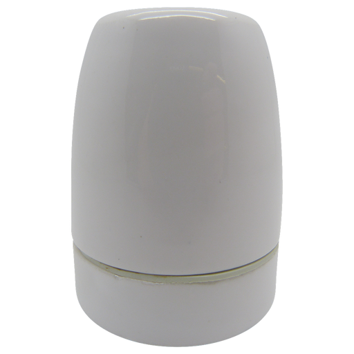 05723 ES Gloss White Porcelain Lampholder 10mm - ES / Edison Screw / E27, Porcelain, 10mm Thread Entry - Lampfix - Sparks Warehouse