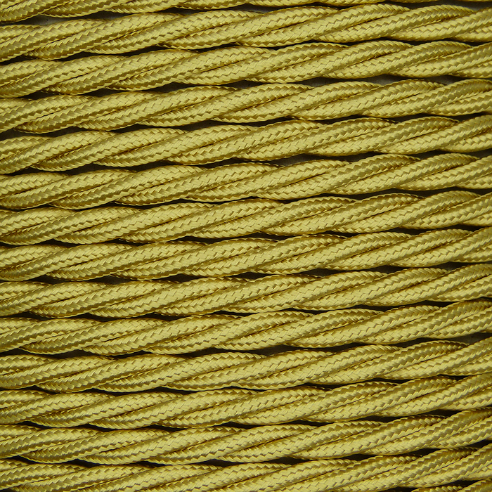 01040 T-T Braided Flex 3 core 0.75mm Brass, mtr - Lampfix - Sparks Warehouse