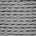 01012 Ecofix Triple Twisted Braided Flex 3 core 0.5mm Silver, mtr - Lampfix - Sparks Warehouse