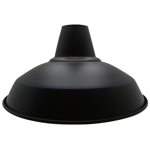 Industrial Matt Black Light Shade 305mm Diameter With 40mm Hole - Lampfix - Sparks Warehouse