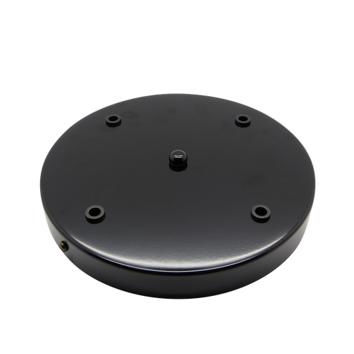 05649 Ceiling Rose Black 200mm Ø 4-hole - Lampfix - Sparks Warehouse
