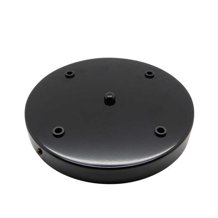 05649 Ceiling Rose Black 200mm Ø 4-hole - Lampfix - Sparks Warehouse