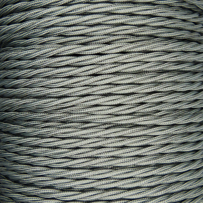 01053 T-T Braided Flex 3 core 0.75mm Khaki Green, mtr - Lampfix - Sparks Warehouse