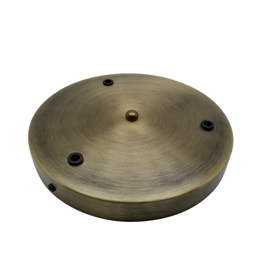 05592 Ceiling Rose Antique Brass (Brushed) 200mm Ø 3-hole - Lampfix - Sparks Warehouse