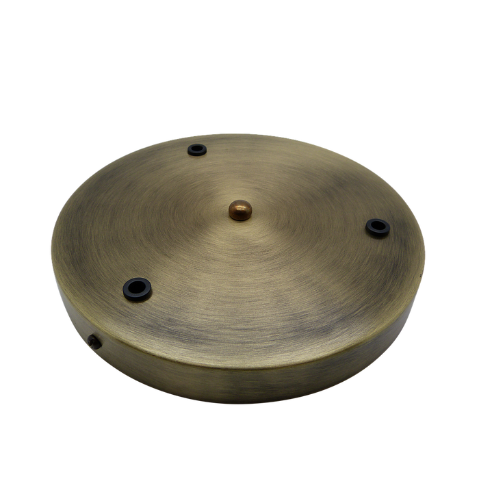 05592 Ceiling Rose Antique Brass (Brushed) 200mm Ø 3-hole - Lampfix - Sparks Warehouse
