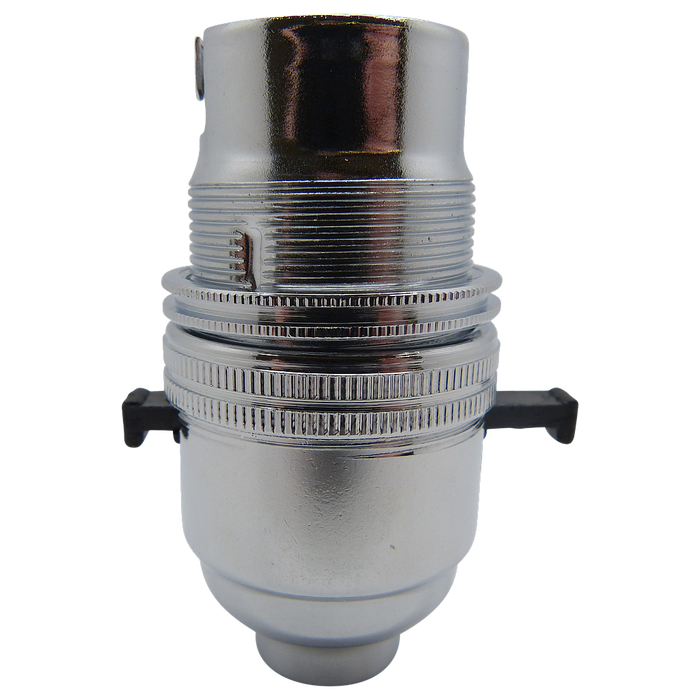 05145 BC Lampholder ½" Switched Chrome - BC / Bayonet Cap / B22, Chrome, ½" Thread Entry - Lampfix - Sparks Warehouse