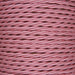 01051 T-T Braided Flex 3 core 0.75mm Baby Pink, mtr - Lampfix - Sparks Warehouse