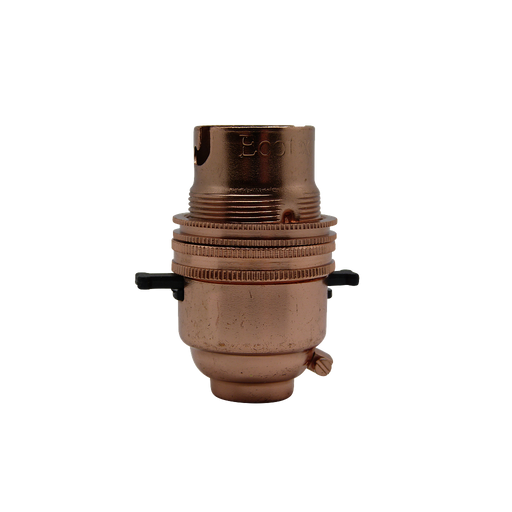 05874 - Ecofix BC Copper Lampholder 1/2" Switched - External Earth - Lampfix - Sparks Warehouse