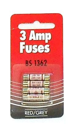 10131 - 3A Plug Fuse Card of 4 BS1362 - Lampfix - sparks-warehouse