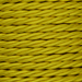 01005 Triple Twisted Braided Flex 3 core 0.75mm Yellow, mtr - Lampfix - Sparks Warehouse