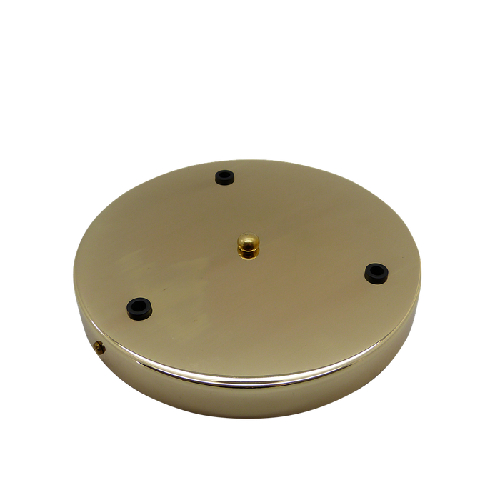 05348 Ceiling Rose Brass 200mm Ø 3-hole - Lampfix - Sparks Warehouse