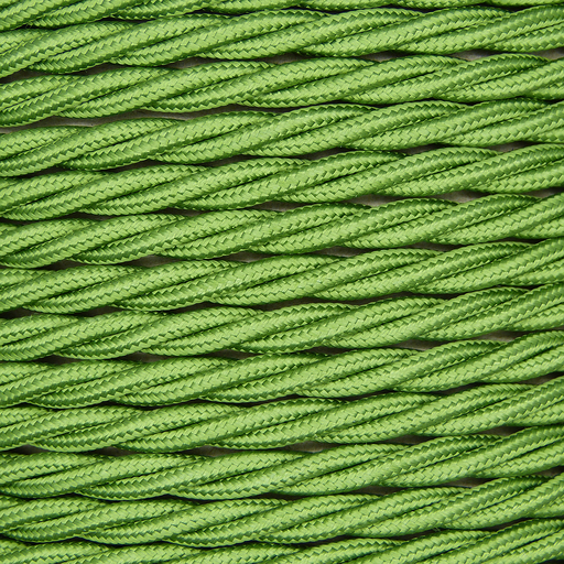 01011 Triple Twisted Braided Flex 3 core 0.75mm Cyprus Green, mtr - Lampfix - Sparks Warehouse
