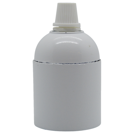 05888 Lampholder Cordgrip ES Smooth Skirt White - ES / Edison Screw / E27, White Plastic, Cordgrip - Lampfix - Sparks Warehouse