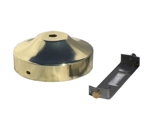 05490 - Ceiling Rose Converter Brass Plated Shaped 100mm Ø - Lampfix - Sparks Warehouse