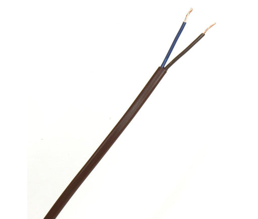 01669 - 2192Y Flat Twin 0.5mm Brown - Lampfix - Sparks Warehouse