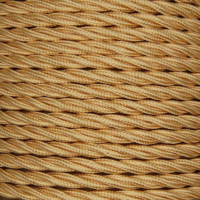 01057 T-T Braided Flex 3 core 0.75mm Copper Colour, mtr - Lampfix - Sparks Warehouse