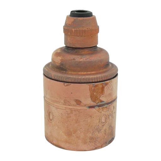 05891 Lampholder ES Rustic Smooth Skirt with Cordgrip - ES / Edison Screw / E27, Rustic, Cordgrip - Lampfix - Sparks Warehouse