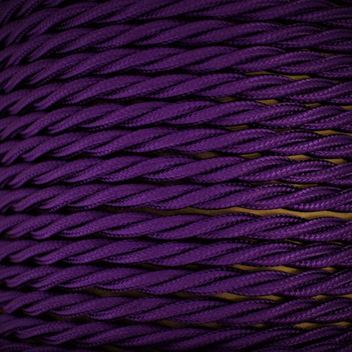 01036 T-T Braided Flex 3 core 0.75mm Violet, mtr - Lampfix - Sparks Warehouse