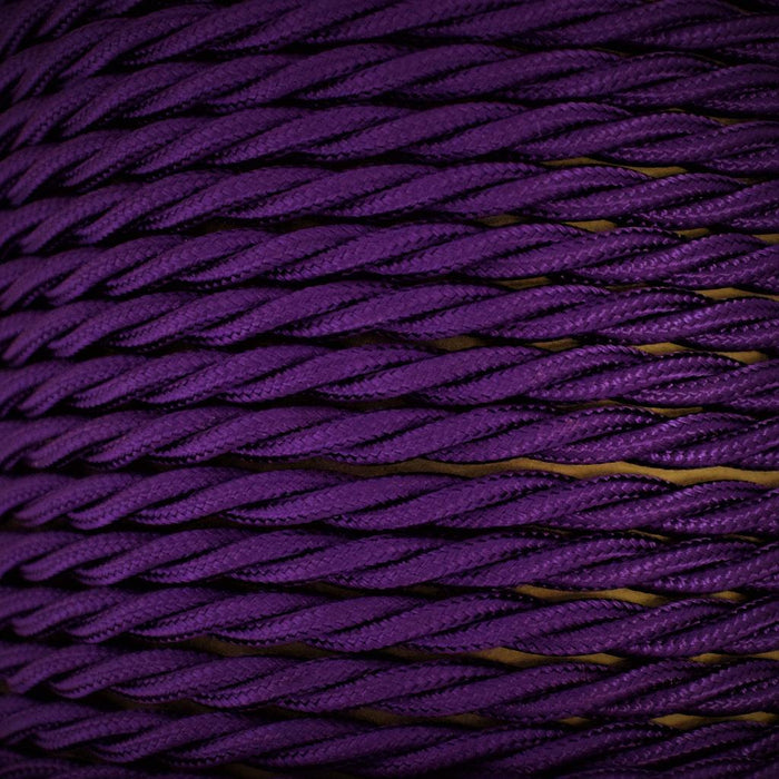 01036 T-T Braided Flex 3 core 0.75mm Violet, mtr - Lampfix - Sparks Warehouse