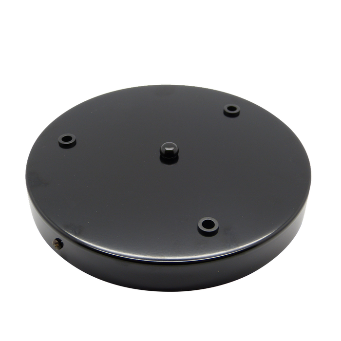 05623 Ceiling Rose Black 200mm Ø 3-hole - Lampfix - Sparks Warehouse
