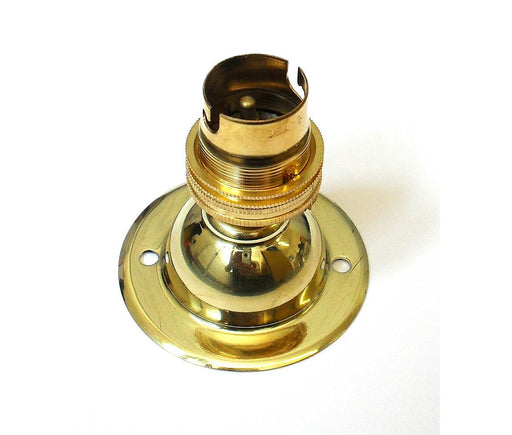 05419 - Battenholder BC Brass Domed 65mm Ø - Lampfix - sparks-warehouse
