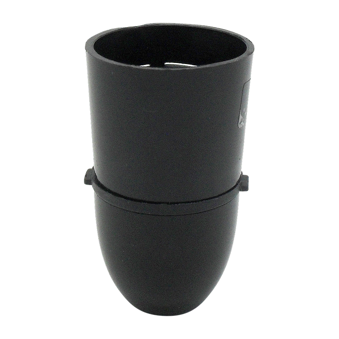05884 Plastic BC Black Lampholder Cordgrip T2 100W - BC / Bayonet Cap / B22, Black Plastic, Cordgrip - Lampfix - Sparks Warehouse