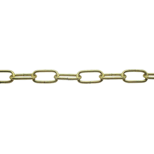 05075 - Ceiling Chain Small Flat Side Brassed 20x10mm, mtr - Lampfix - sparks-warehouse