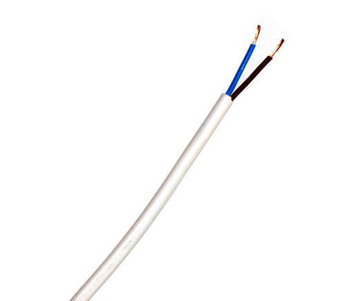 01676 - 3182Y Round Twin 0.75mm White - Lampfix - Sparks Warehouse