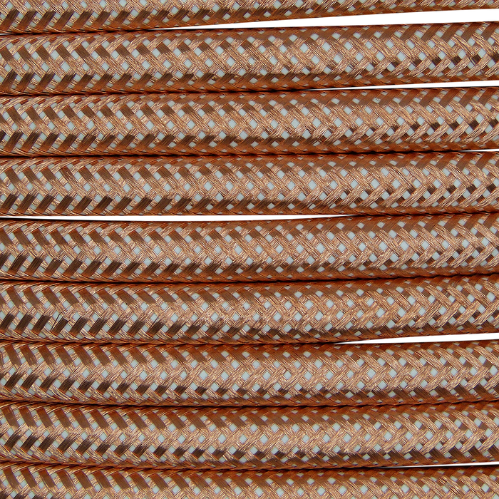01007 Round Metal Braided Flex 3 core 0.5mm Copper, mtr - Lampfix - Sparks Warehouse