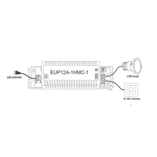 EUP12A-1HMC-1 - 1-10v Constant Current Dimming Driver LED Driver Easy Control Gear - Easy Control Gear
