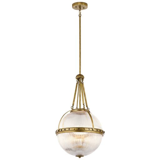 Elstead - KL/ASTER/P NBR Aster 3 Light Pendant - Natural Brass - Elstead - Sparks Warehouse