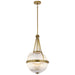 Elstead - KL/ASTER/P NBR Aster 3 Light Pendant - Natural Brass - Elstead - Sparks Warehouse
